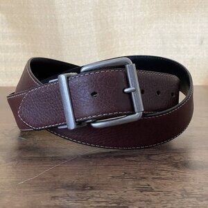 Levi's Mens Belt Sz 44 Reversible Brown to Black Leather Casual Everyday Wear